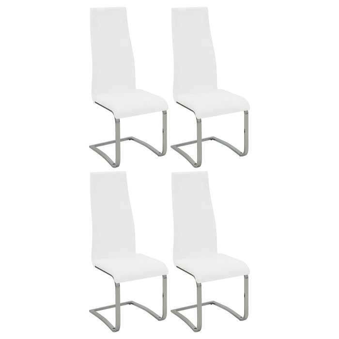 Montclair Upholstered Dining Side Chair White (Set of 4)