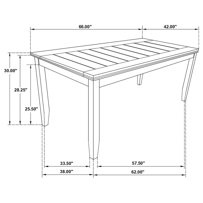 Dalila 6-piece Rectangular Dining Table Set Dark Grey