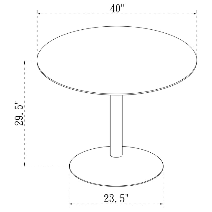 Lowry 5-piece Round Dining Table Set White