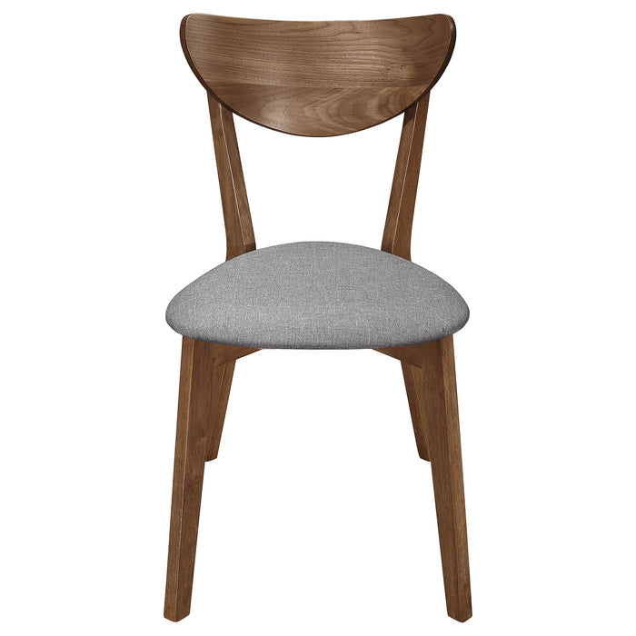 Alfredo Dining Side Chair Grey and Natural Walnut (Set of 2)