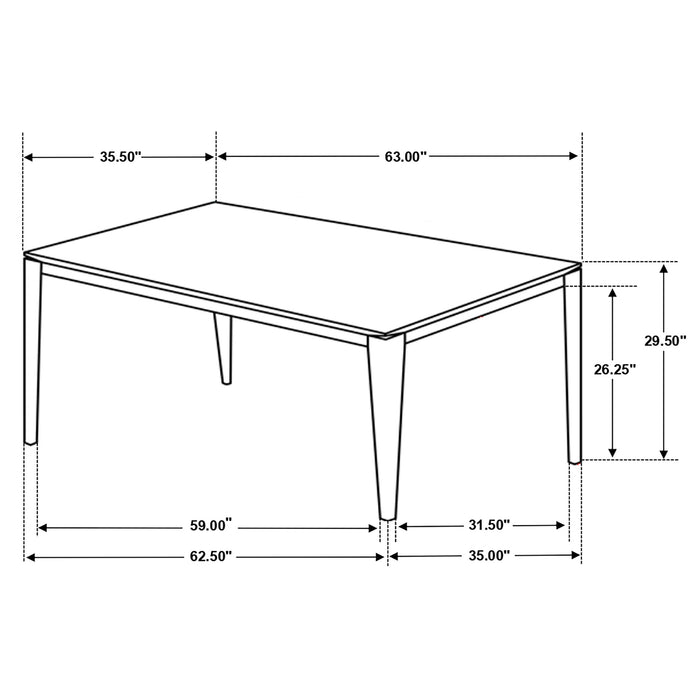 Stevie 5-piece Rectangular Dining Table Set Grey and Black