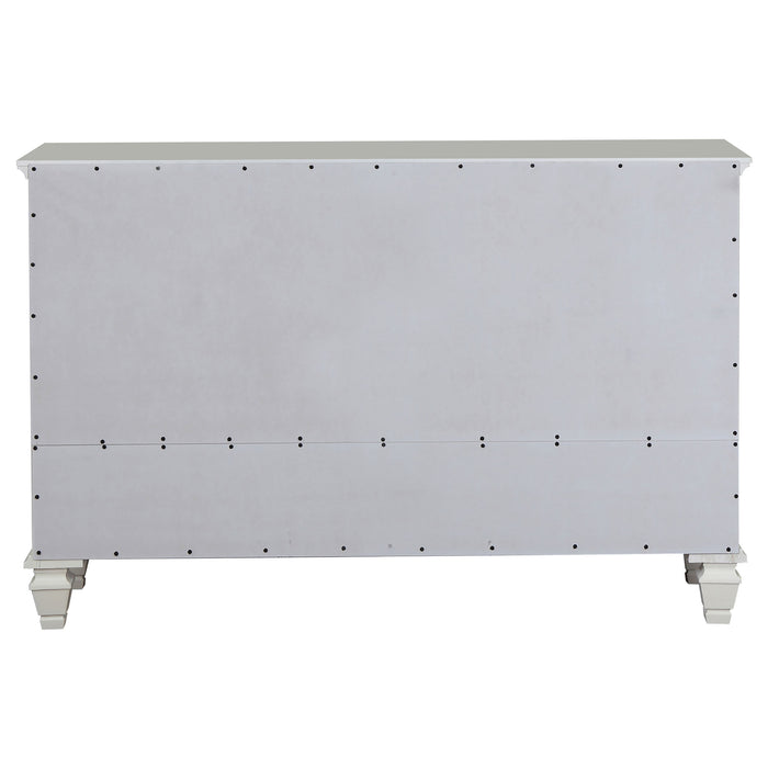 Sandy Beach 11-drawer Dresser Cream White