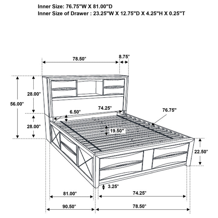 Briana 4-piece Eastern King Bedroom Set Black