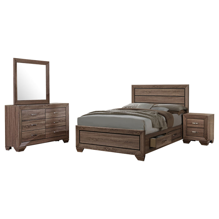 Kauffman 4-piece Queen Bedroom Set Washed Taupe