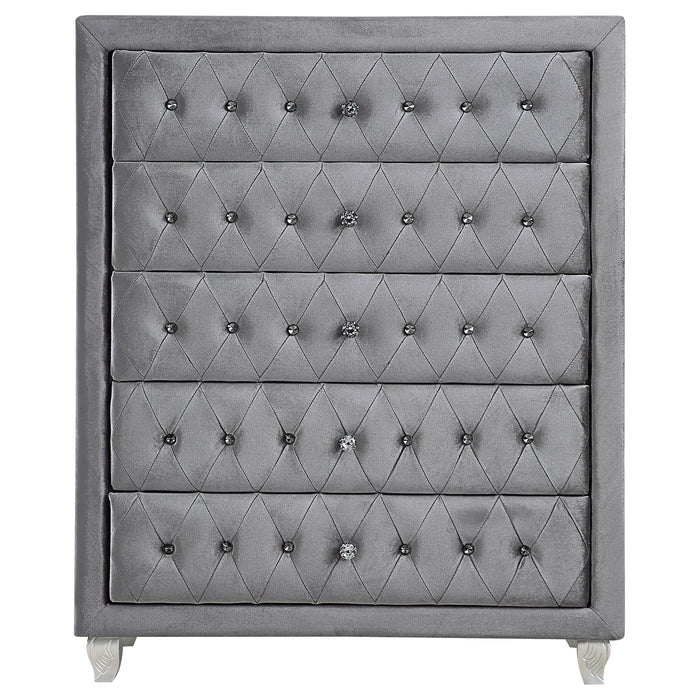 Deanna 5-piece Eastern King Bedroom Set Grey