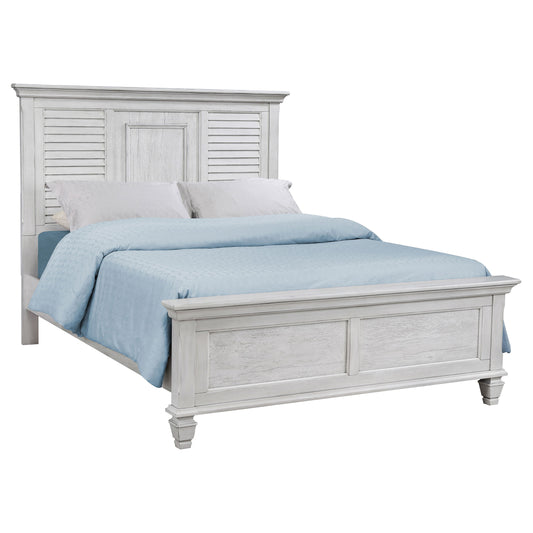 Franco 4-piece Eastern King Bedroom Set Distressed White