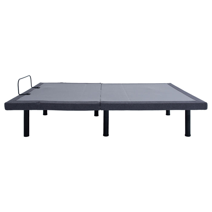 Negan Twin Extra Long Adjustable Bed Base Grey and Black