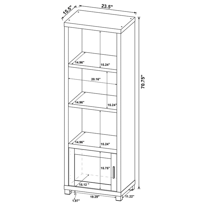 Sachin 3-shelf Engineered Wood Media Tower Dark Pine