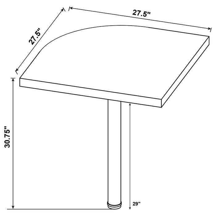 Skylar L-Shape Desk with Mobile File Cabinet Cappuccino