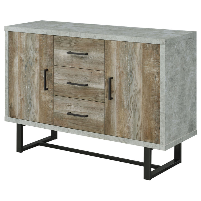 Abelardo 3-drawer Engineered Wood Cabinet Weathered Oak