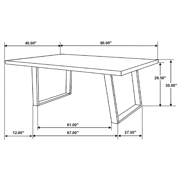 Misty 6-piece Rectangular Dining Set Sheesham and Espresso