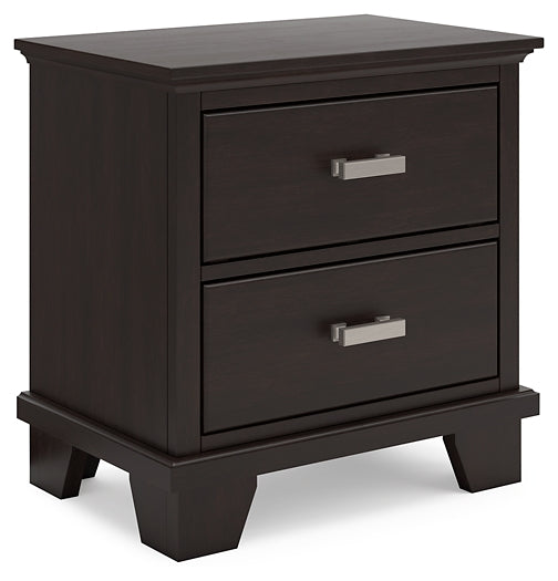 Covetown Twin Panel Bed with Mirrored Dresser and Nightstand