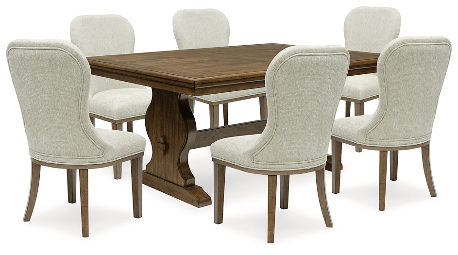 Sturlayne Dining Table and 6 Chairs with Storage