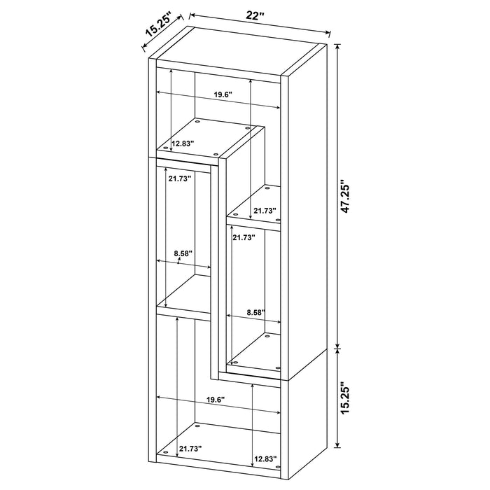 Velma Multipurpose TV Stand and Bookshelf White