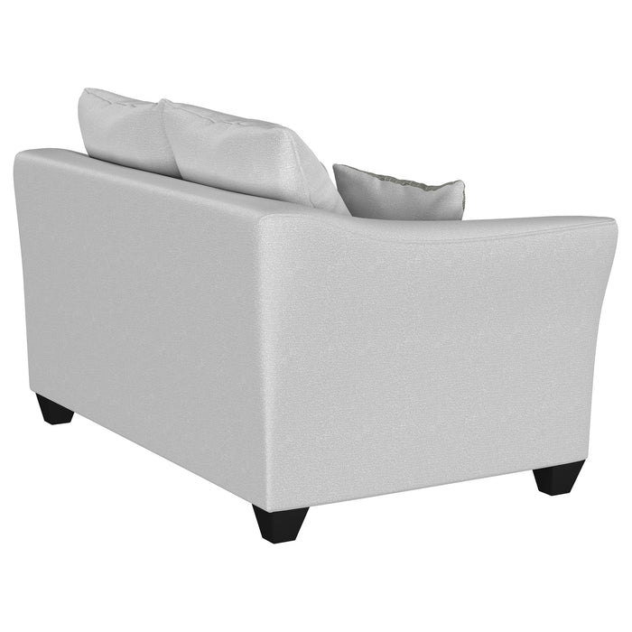 Salizar Upholstered Flared Arm Loveseat Sand