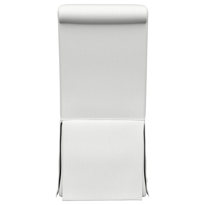 Shawna Upholstered Skirted Dining Chair White (Set of 2)