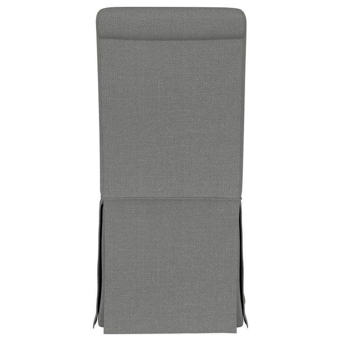 Shawna Upholstered Skirted Dining Chair Light Grey (Set of 2)