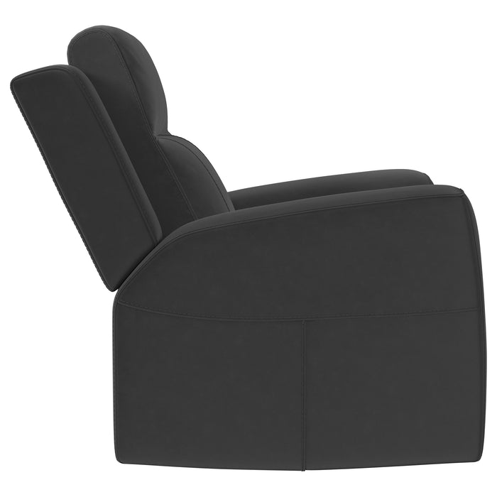 Brentwood Upholstered Recliner Chair Dark Charcoal