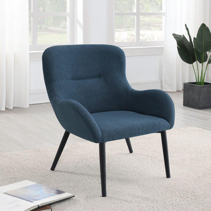 Calvin Upholstered Modern Arm Accent Chair Aegean Blue