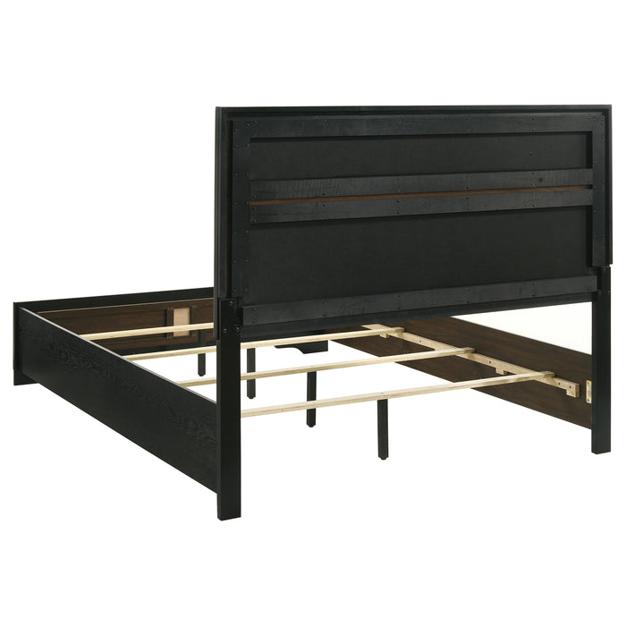 Miranda 54-inch Upholstered Full Panel Bed Black