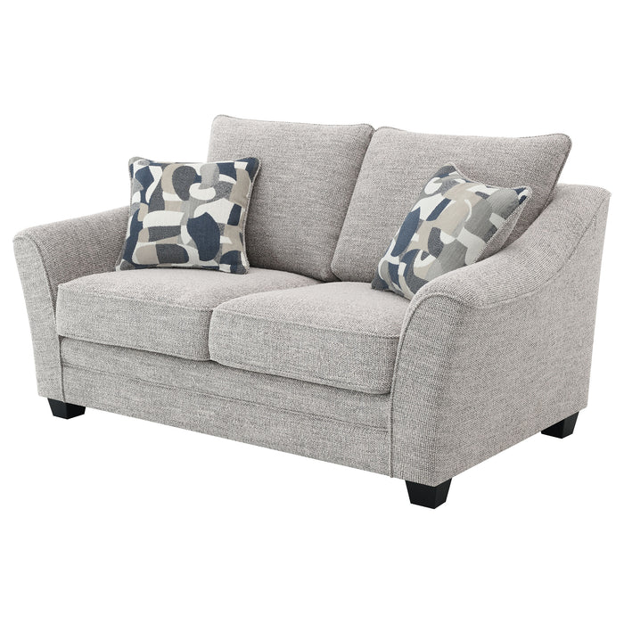 Tomkins Boucle Upholstered Loveseat Light Grey