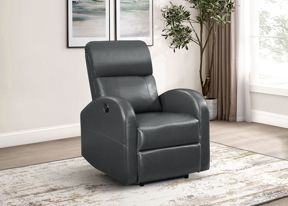 Grant Upholstered Power Recliner Chair Grey