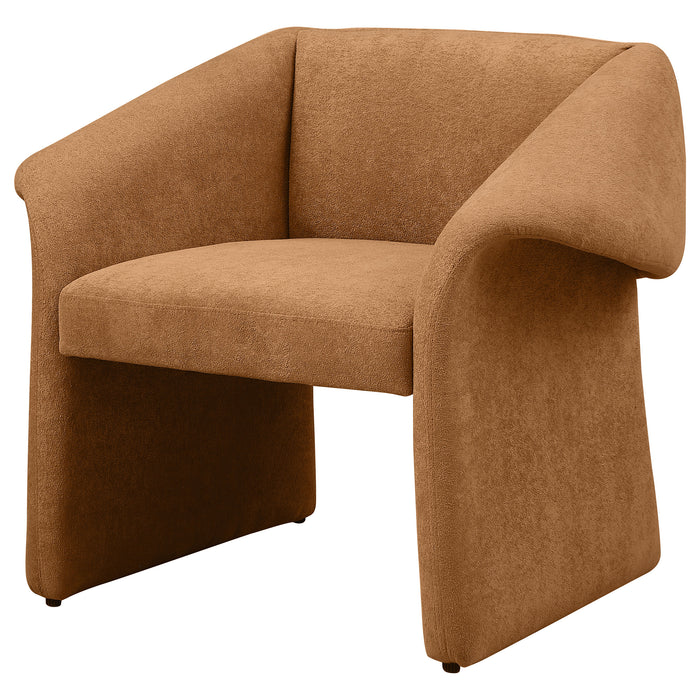 Ramsey Upholstered Sloped Arm Accent Chair Honey