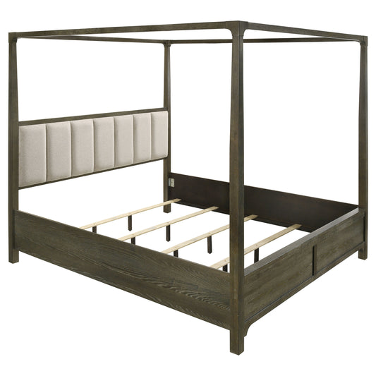 Gran Park Queen Canopy Bed Dark Cocoa