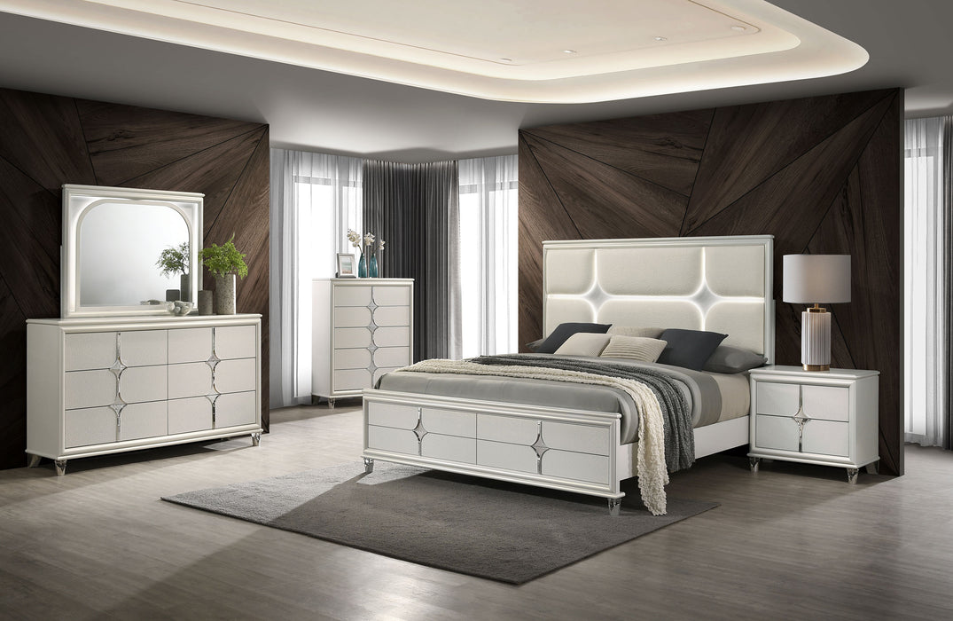 Olivia 5-piece Eastern King Bedroom Set Pearl White