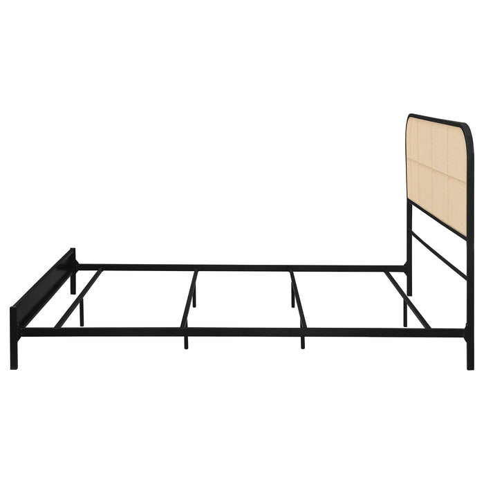 Amherst Radio Weave Rattan Metal Full Bed Black