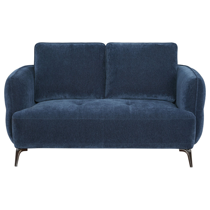 Lively 3-piece Chenille Upholstered Sofa Set Blue