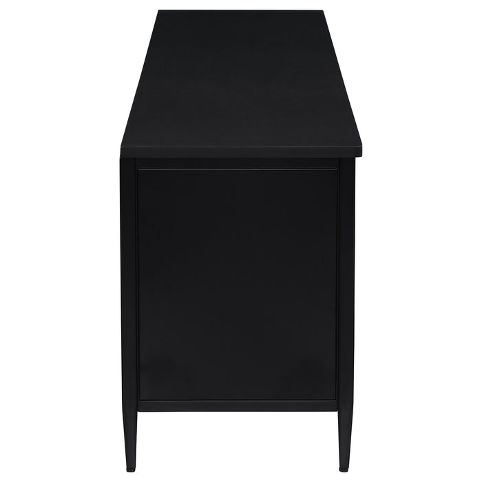 Amherst 2-door 70-inch Metal TV Stand Media Console Black