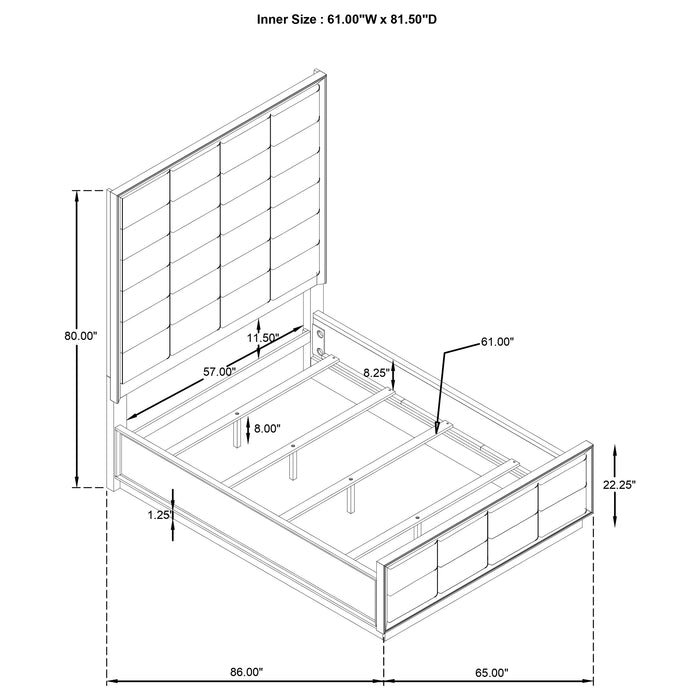 Durango 4-piece Queen Bedroom Set Washed Oak