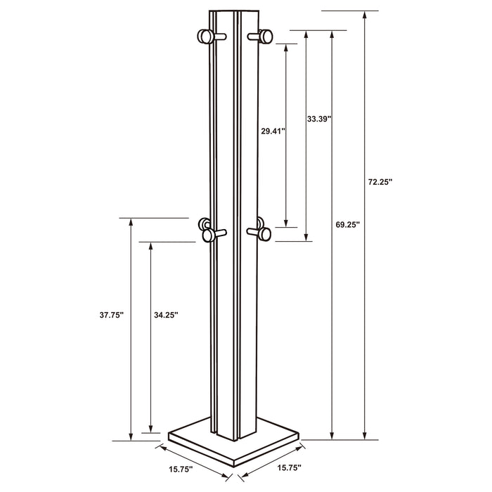 Rikkie Walnut Coat Rack Walnut