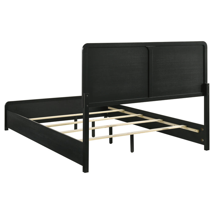 Cavelle 47-inch Upholstered Queen Bed Black