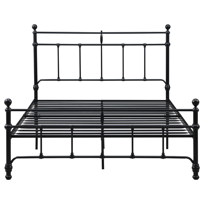 Novak 48-inch Metal Full Open Frame Bed Matte Black