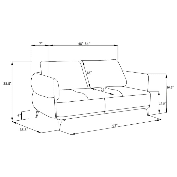 Lively 3-piece Chenille Upholstered Sofa Set Blue