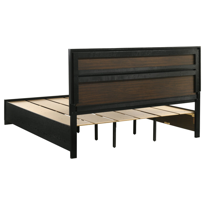 Miranda 51-inch Wood Eastern King Storage Panel Bed Black