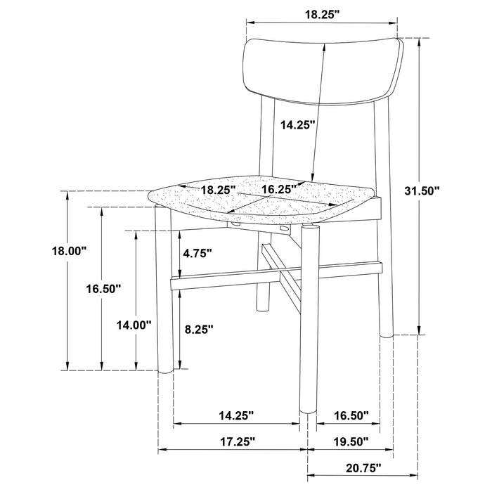 Parkridge Dining Side Chair White Washed (Set of 2)