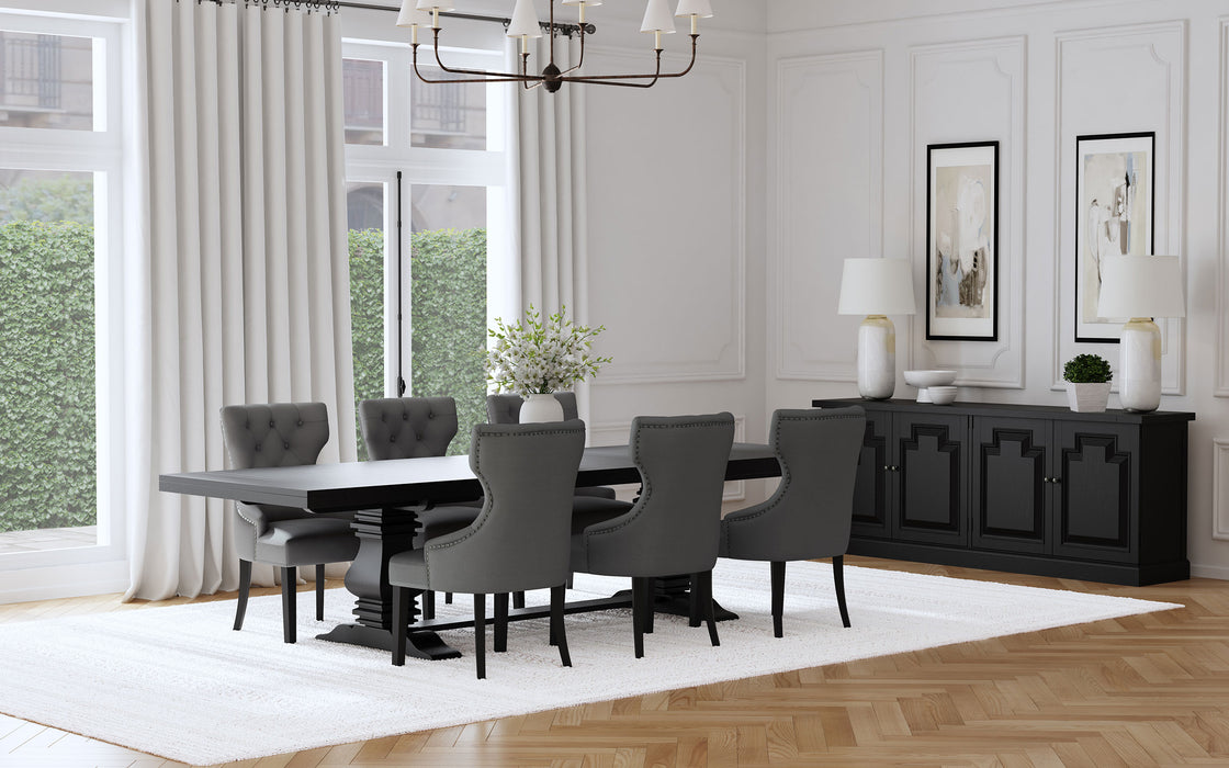 Florence 7-piece 126-inch Extension Dining Table Set Grey