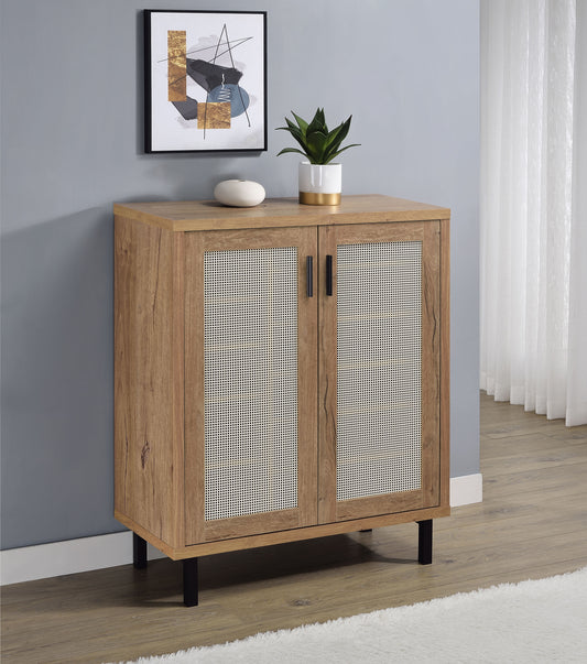 Teller 11-shelf Engineered Wood Shoe Cabinet Natural Oak