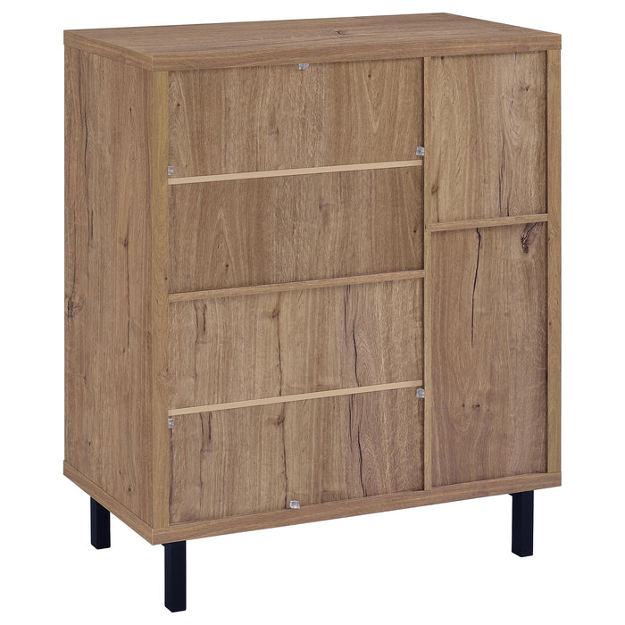 Teller 11-shelf Engineered Wood Shoe Cabinet Natural Oak