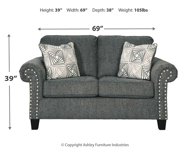 Agleno Loveseat Tuscaloosa Furniture Outlet