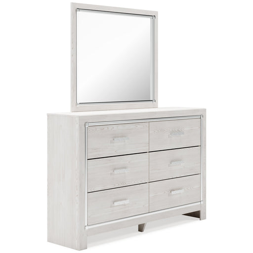 Altyra Full Panel Bed with Mirrored Dresser and Chest Tuscaloosa Furniture Outlet