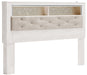 Altyra King Bookcase Headboard with Mirrored Dresser, Chest and 2 Nightstands Tuscaloosa Furniture Outlet