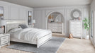 Altyra King Panel Bed with Mirrored Dresser, Chest and 2 Nightstands Tuscaloosa Furniture Outlet