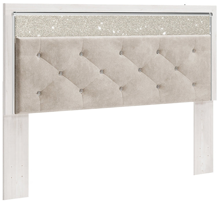 Altyra King Panel Headboard with Mirrored Dresser, Chest and 2 Nightstands Tuscaloosa Furniture Outlet