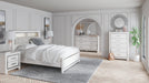 Altyra Queen Bookcase Headboard with Mirrored Dresser, Chest and Nightstand Tuscaloosa Furniture Outlet