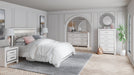 Altyra Queen Panel Bed with Mirrored Dresser, Chest and 2 Nightstands Tuscaloosa Furniture Outlet