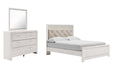 Altyra Queen Panel Bed with Mirrored Dresser Tuscaloosa Furniture Outlet